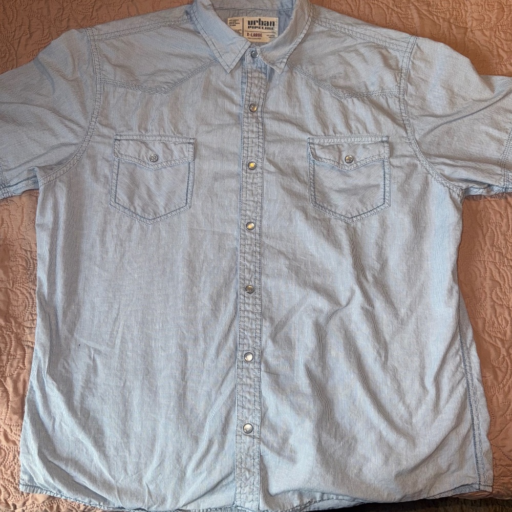 Urban Pipeline pearl snap button up men’s shirt
